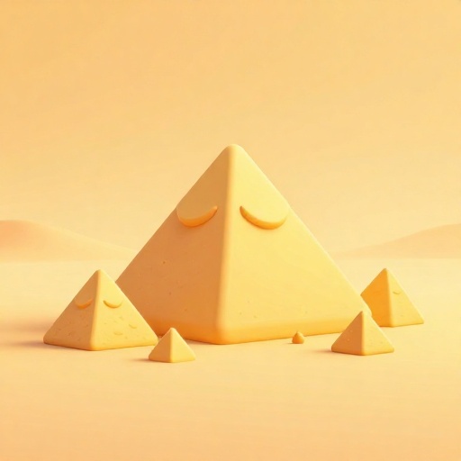 Una colección de pirámides del antiguo Egipto de diferentes tamaños.