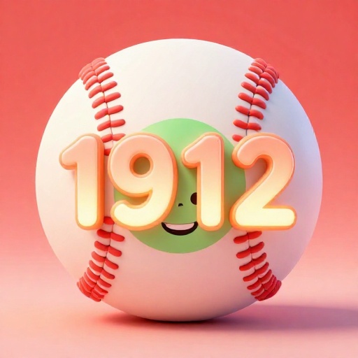 Muro histórico de béisbol con el año 1912 mostrado.