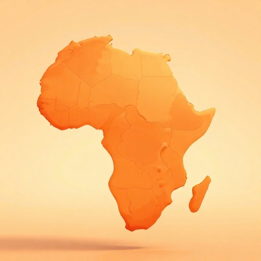 Un mapa de dibujos animados que compara el tamaño del Desierto del Sahara con el tamaño de los Estados Unidos.