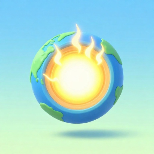 Corte transversal de dibujos animados de la Tierra mostrando un núcleo interno brillante y caliente