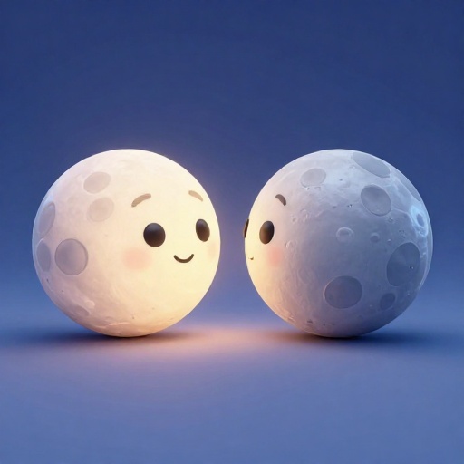 Ilustración que muestra el acoplamiento de marea de la Luna, donde un lado siempre mira a la Tierra.