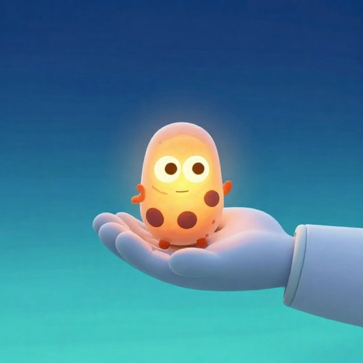 Un microorganismo microscópico fosilizado sostenido para su inspección.