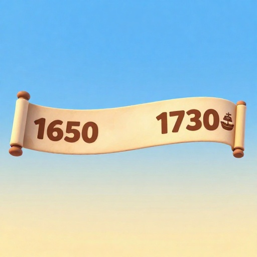 Una línea de tiempo que marca el lapso de 80 años de la Edad de Oro de la Piratería.