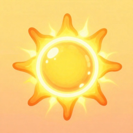 El núcleo del Sol representado como un centro muy caliente y brillante con calor extremo irradiando hacia afuera.