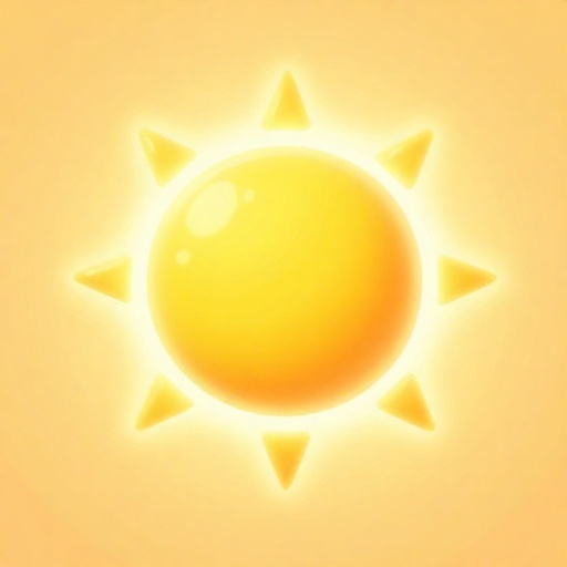 La atmósfera del Sol, la corona, ilustrada como un halo más blanco y caliente que rodea el cuerpo amarillo principal.