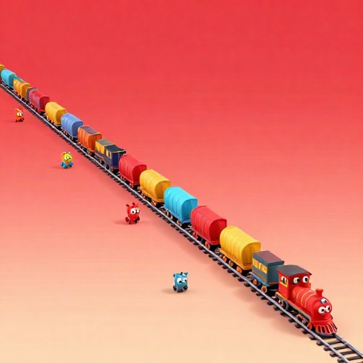 Un tren de carga récord de 7 kilómetros de largo compuesto por 682 vagones de mineral.