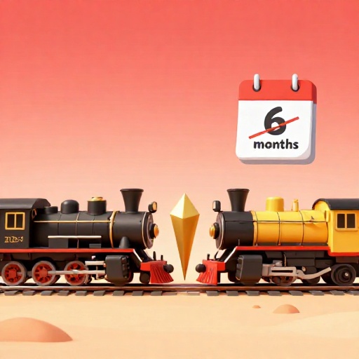 Dos trenes históricos encontrándose en el sitio de la ceremonia del Clavo de Oro en Utah.