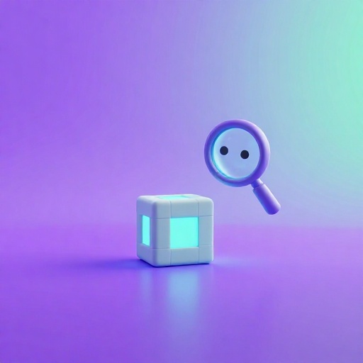 Ilustración de dibujos animados de un píxel gris diminuto y brillante en un suelo digital.