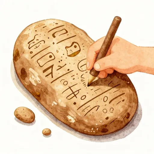 An ancient clay tablet with mysterious symbols.