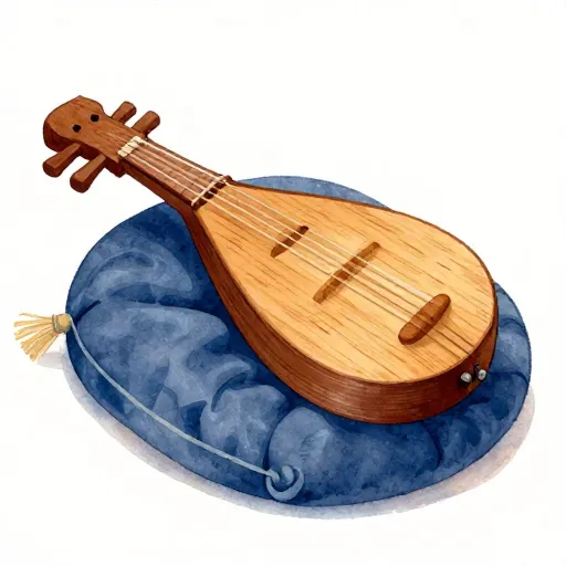 An ancient stringed instrument called a rabab.