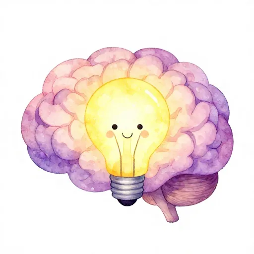 A simple illustration representing a brain's alarm system.