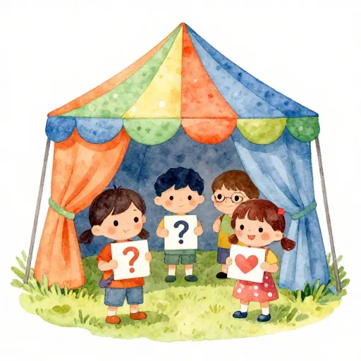 A colorful tent representing different types of secular thought.