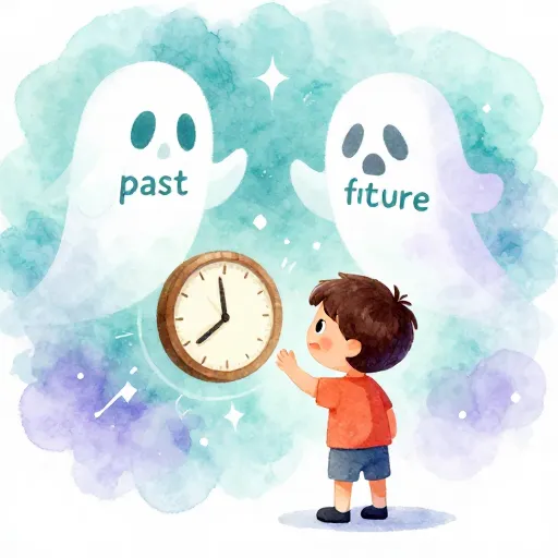 A child thinking about the concept of time.