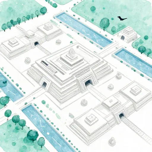 Une illustration de l'ancienne ville flottante de Tenochtitlan.