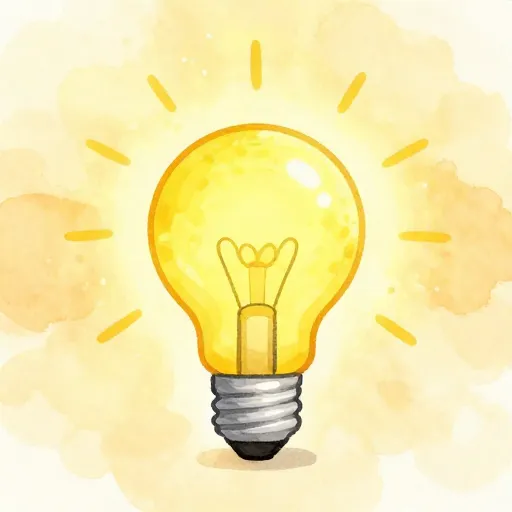 A lotus flower lightbulb glowing brightly.