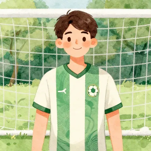 Um jovem Albert Camus como goleiro de futebol.