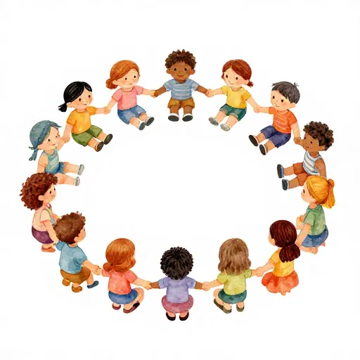 People from around the world sitting in a circle.