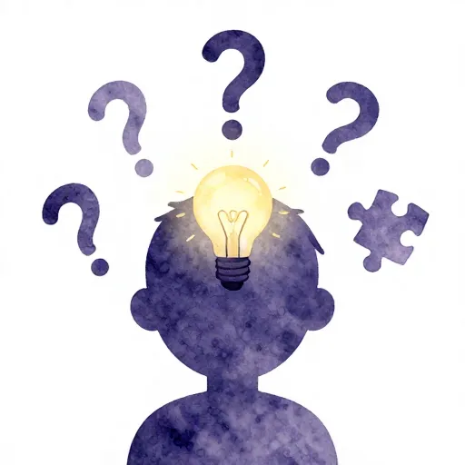 Une illustration symbolique d'une expérience de pensée.