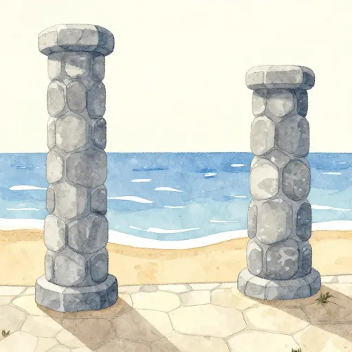 Colonnes de pierre hexagonales de la Chaussée des Géants.