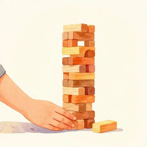 A child building with blocks while an adult helps