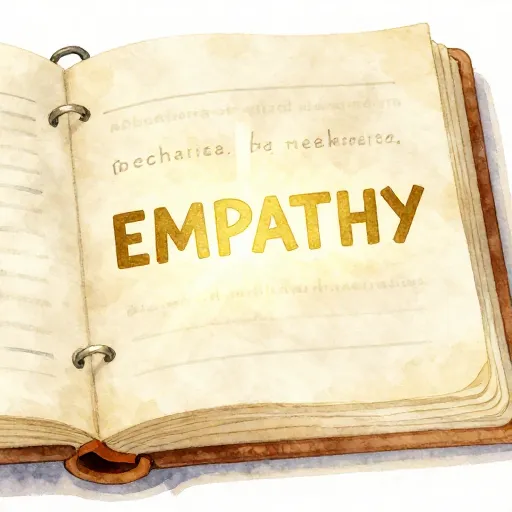 A glowing dictionary entry for the word empathy.