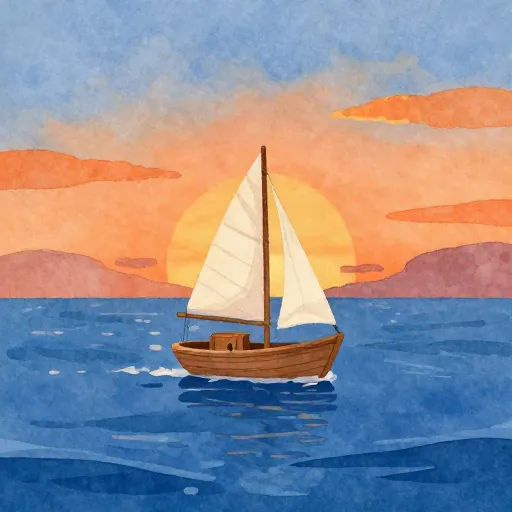 A small boat on a big ocean, representing choice and nature.