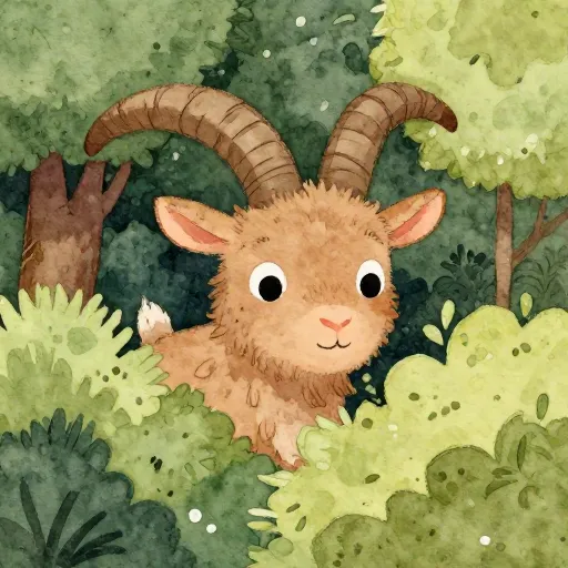 The god Pan hiding in the woods.