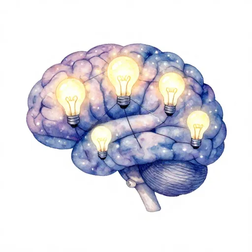 A glowing brain network