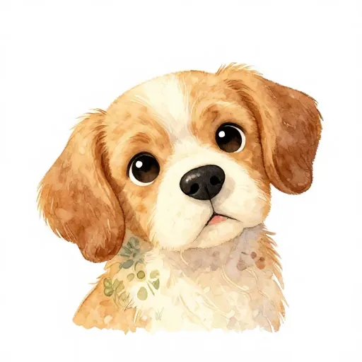 A dog looking sheepish and cute.