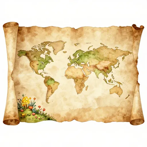 An ancient map showing the Garden of Eden at the edge of the world.