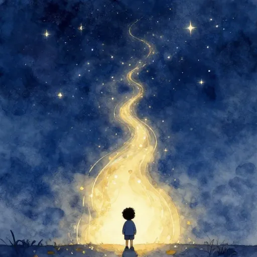 A child looking at the stars.