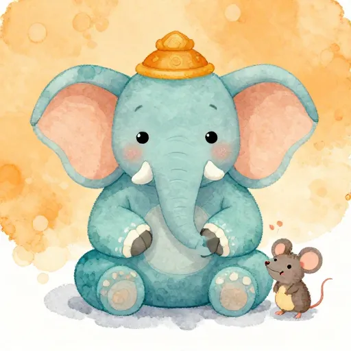 Ganesha and his mouse.