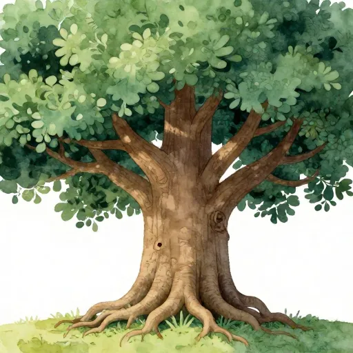 Un grand banian représentant la croissance de l'Hindouisme.