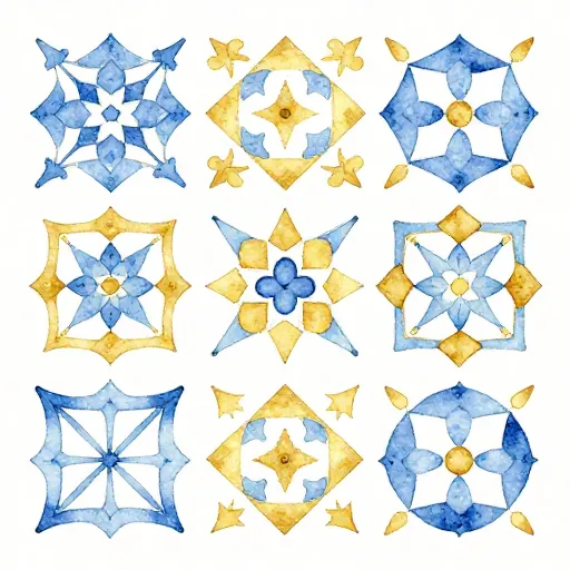 Motifs géométriques complexes trouvés dans l'architecture religieuse.