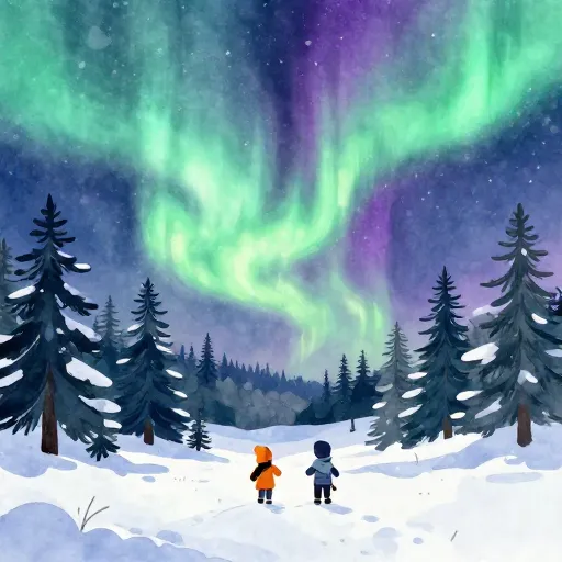 Les aurores boréales dansant dans le ciel nocturne