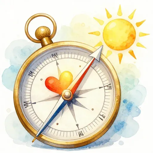 A compass showing inner and outer directions.