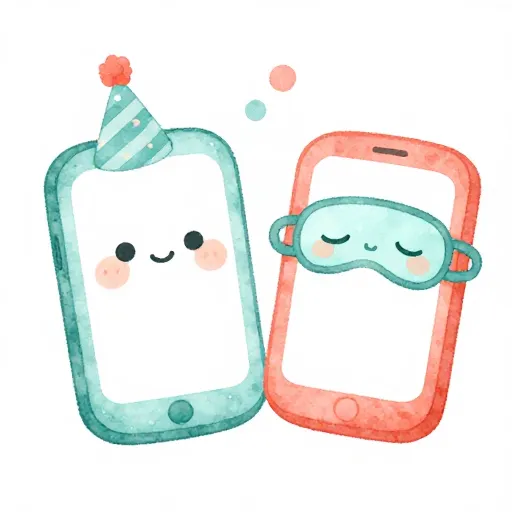 Two cartoon phones charging in different ways.