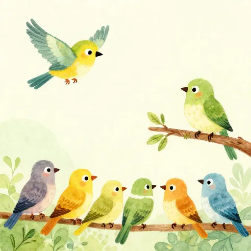 A bold bird and a quiet bird.