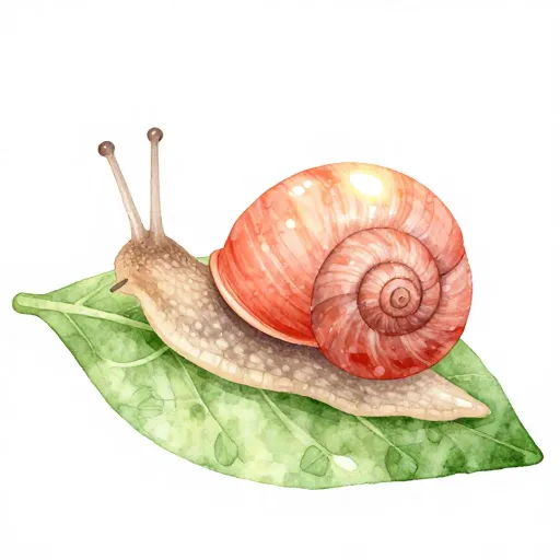 A detailed, beautiful snail on a leaf.