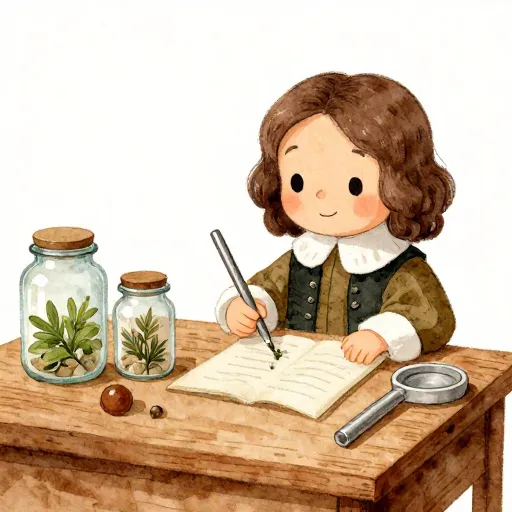 17th century medical tools and herbs.