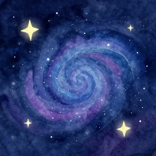 A starry night sky representing the meaning of Krishna's name.