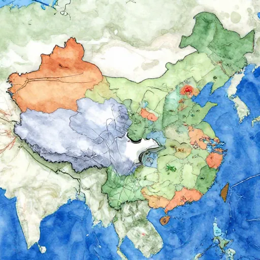 Una ilustración de un mapa mostrado como un espejo roto que representa reinos divididos.
