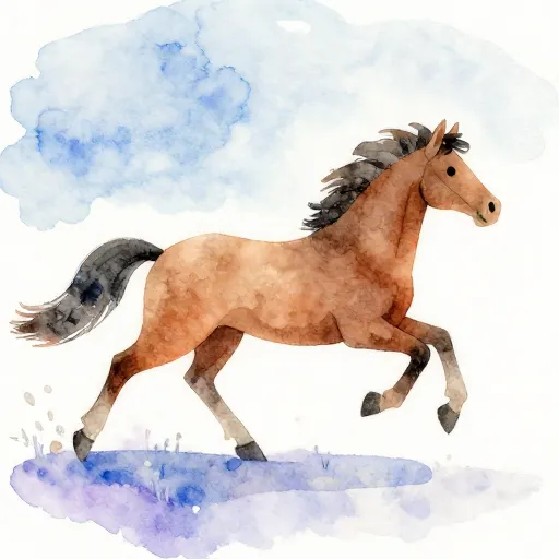 Illustration of Sleipnir, the eight-legged horse.