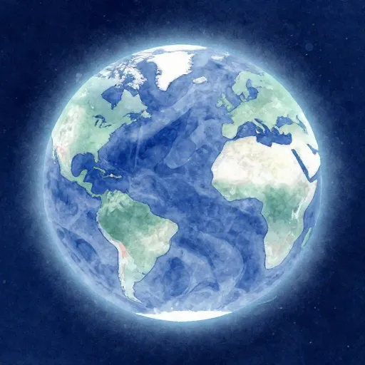 The Earth from space, showing how small our individual problems can seem.