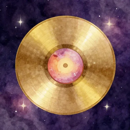 El Disco Dorado en el espacio.