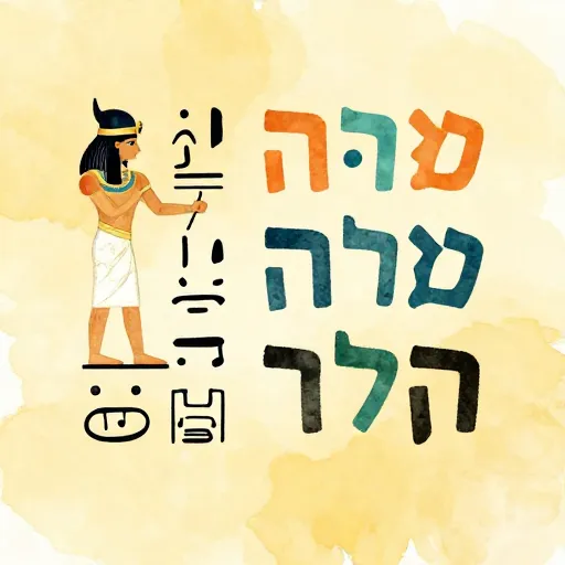 Symbols representing Egyptian and Hebrew languages