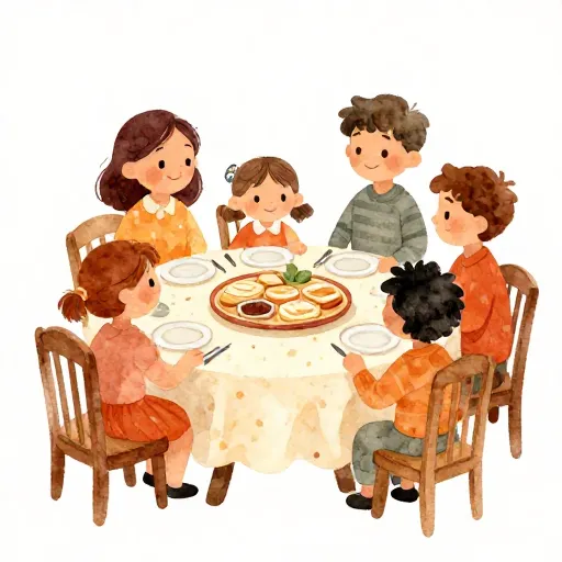 A family celebrating Passover
