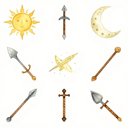Symbols representing the Norse gods and the days of the week.
