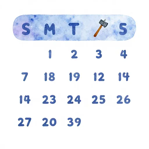 A calendar showing the connection between weekdays and Norse gods.