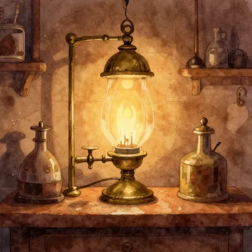 A vintage laboratory setting with scientific instruments.